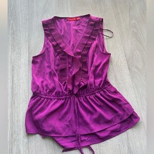 Elle Purple Sleeveless Blouse